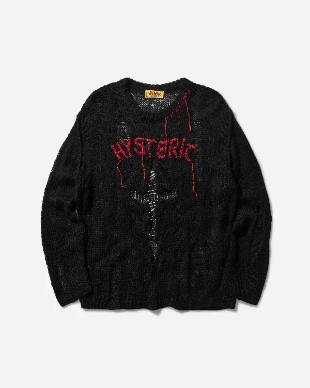 Women's HYS Logo Oversized Sweater Black