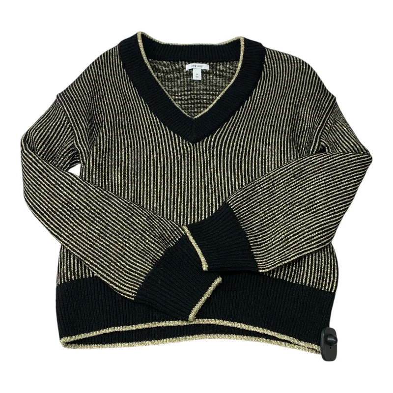 Sweater By Nine West In Black & Gold, Size: M