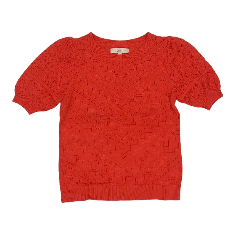 Sweater Ss By Loft In Orange, Size:S