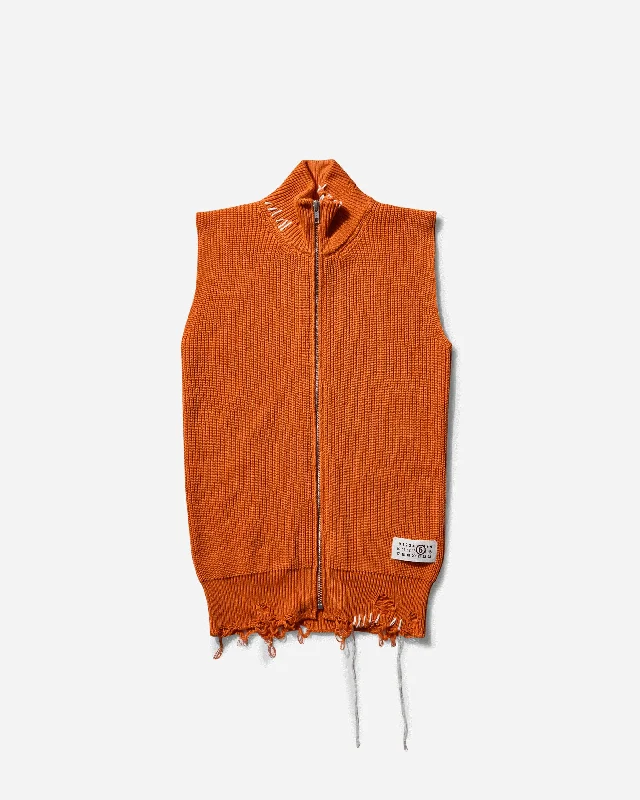 Women's Zipped Gilet Orange