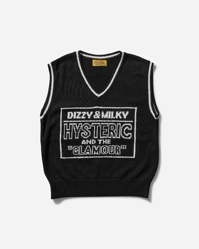 Women's Dizzy&Milky Jacquard Vest Black