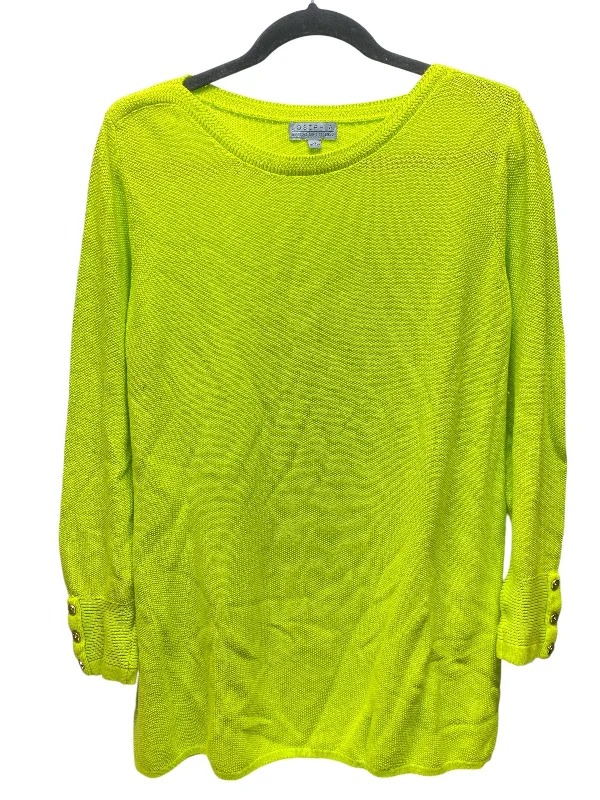 Sweater By Joseph A. In Chartreuse, Size: Xl