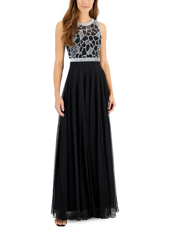 Womens Sequined Long Evening Dress