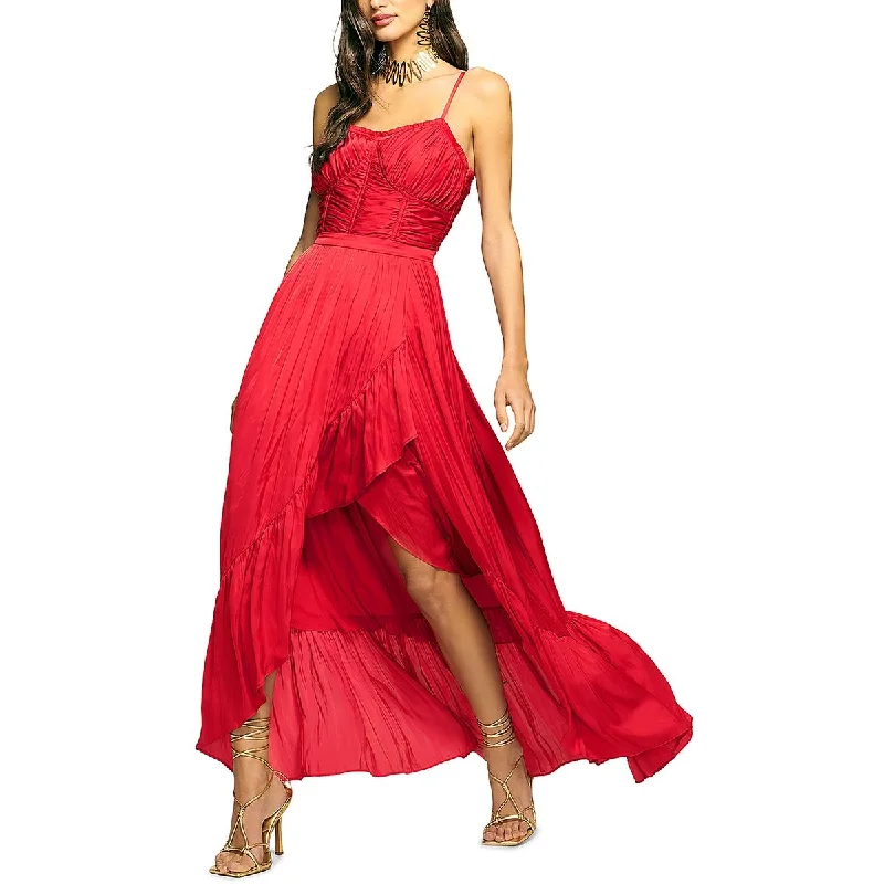 Womens Asymmetric Hi-Low Evening Dress