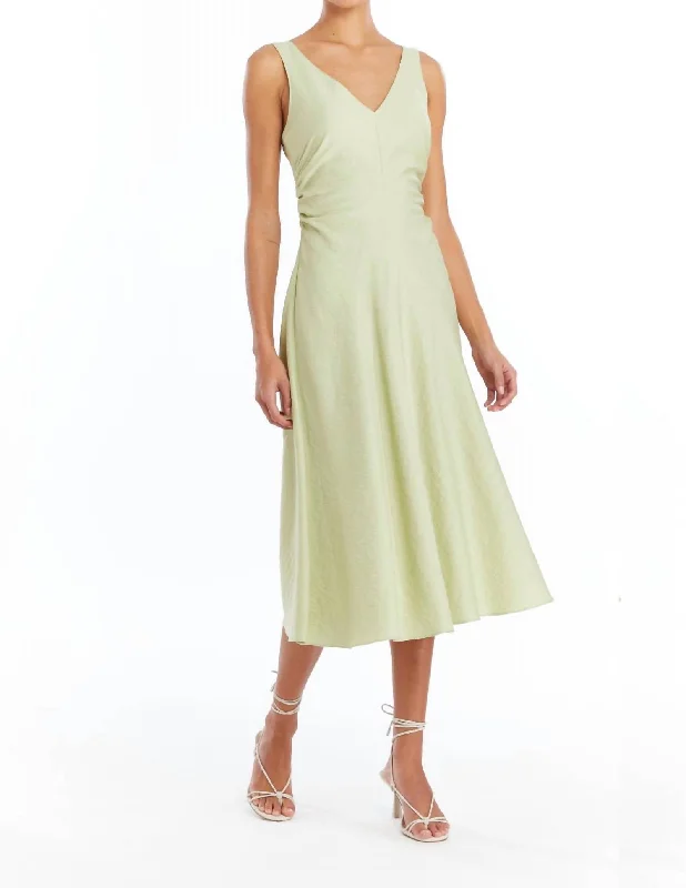 Sabal Midi Dress In Aloe