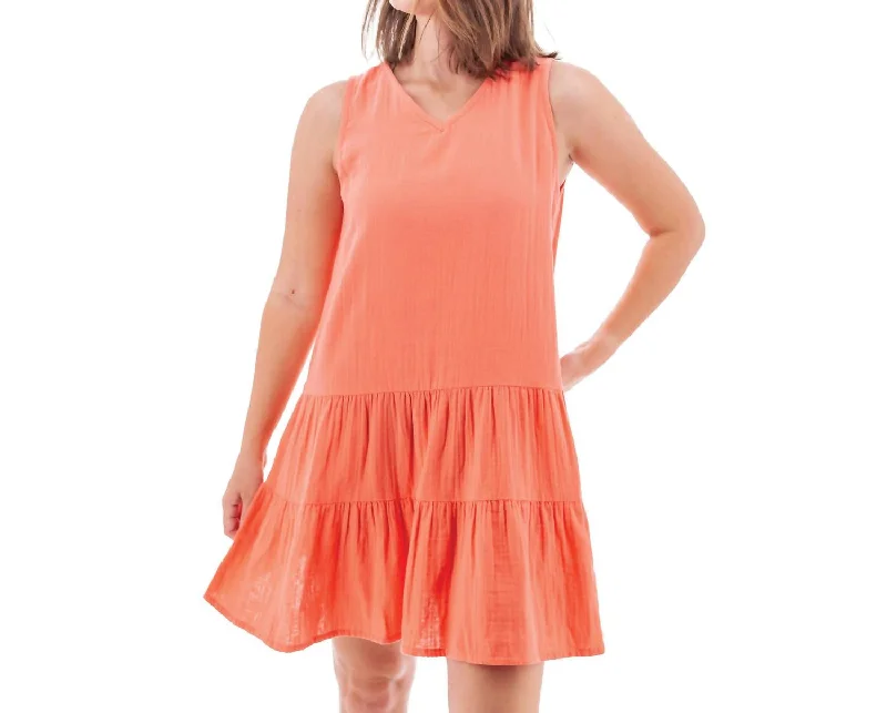 Kelford Mini Dress In Coral