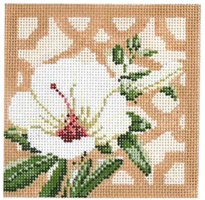 KB1293 Hibiscus Trellis Coaster