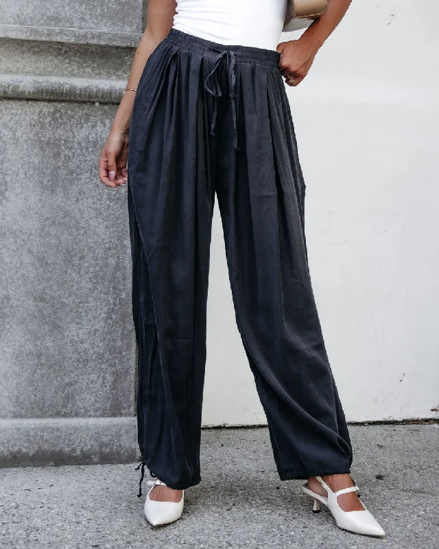 Muse By Magnolia Charcoal Parachute Pants - DOORBUSTER