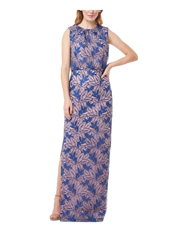 Womens Embroidered Long Evening Dress