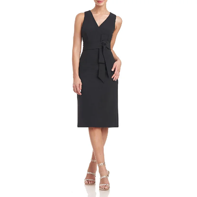 Ella Womens V-Neck Bow Cocktail And Party Dress