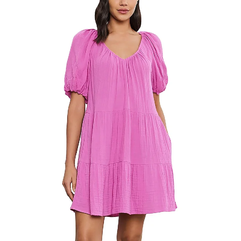 Womens Mini Tiered Mini Dress