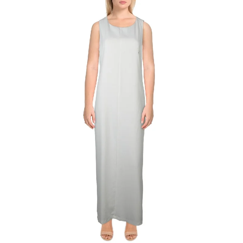 Womens Bow Jewel Neck Maxi Dress