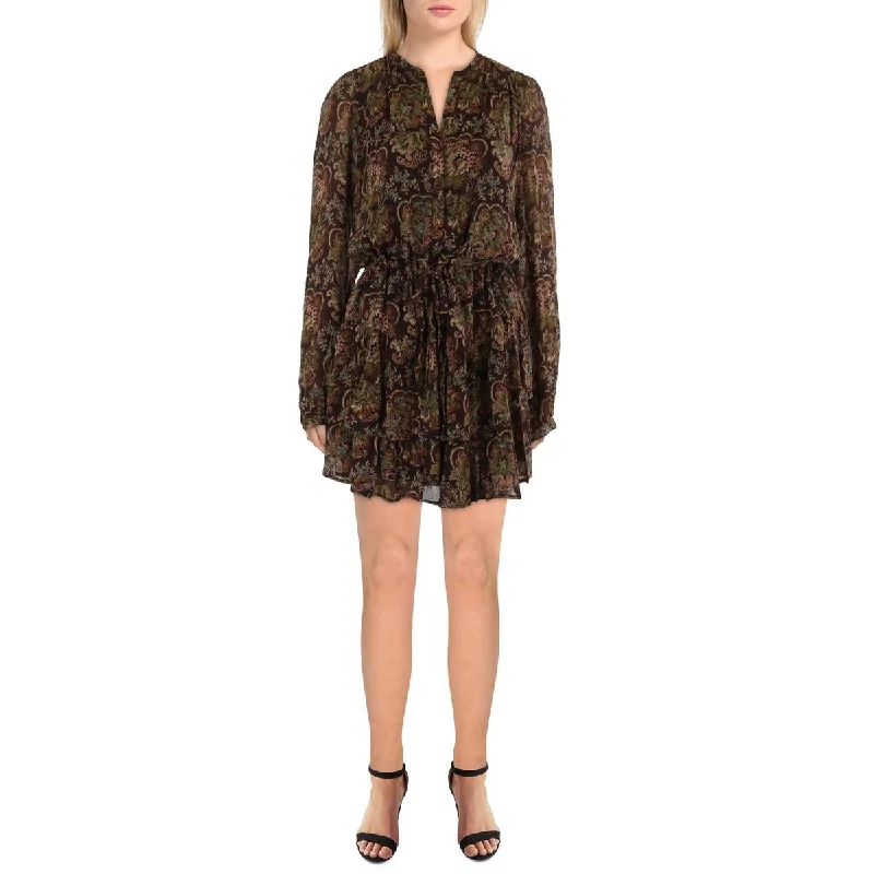 Elias Womens Silk Printed Mini Dress