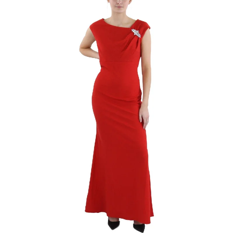 Womens Full Length Embellished Evening Dress