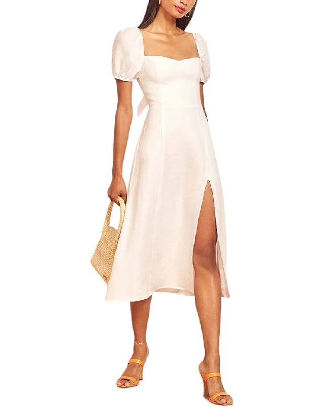 Adele Berto Linen Midi Dress