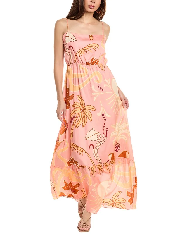 JUAN DE DIOS Polera Silk Maxi Dress