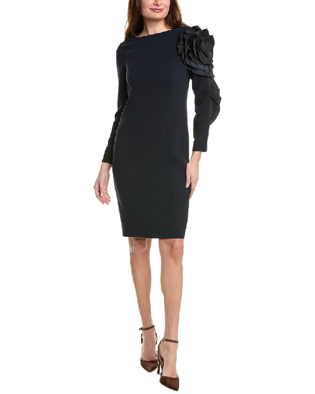 Teri Jon by Rickie Freeman Crepe Mini Dress