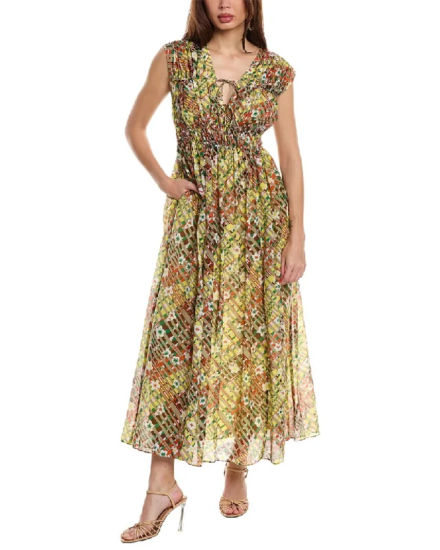 Diane von Furstenberg Gillian Silk-Blend Maxi Dress