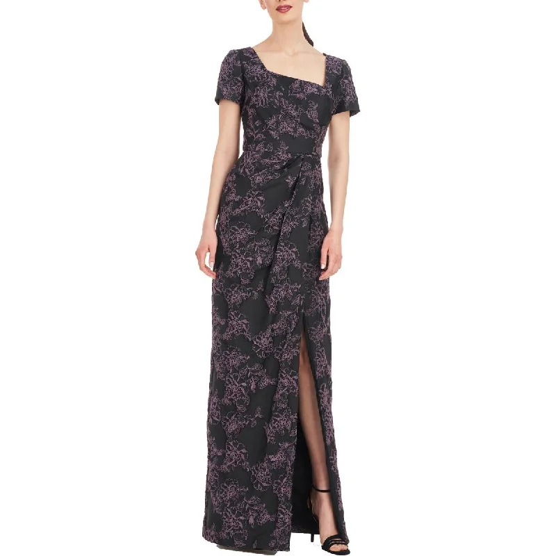 Womens Embroidered Maxi Evening Dress