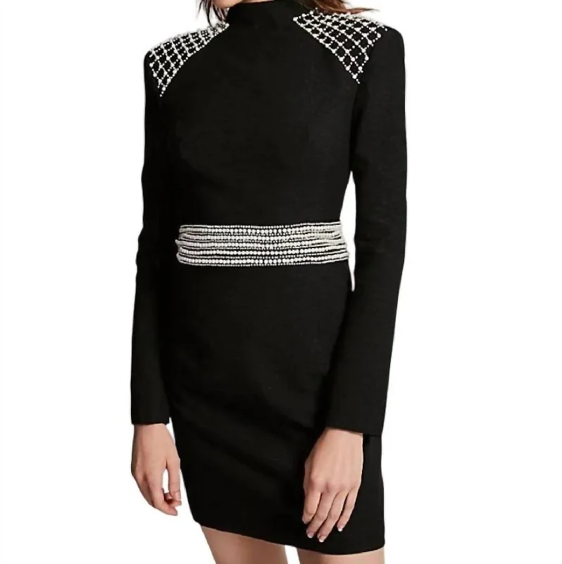 Palais Pearl Mini Dress In Black