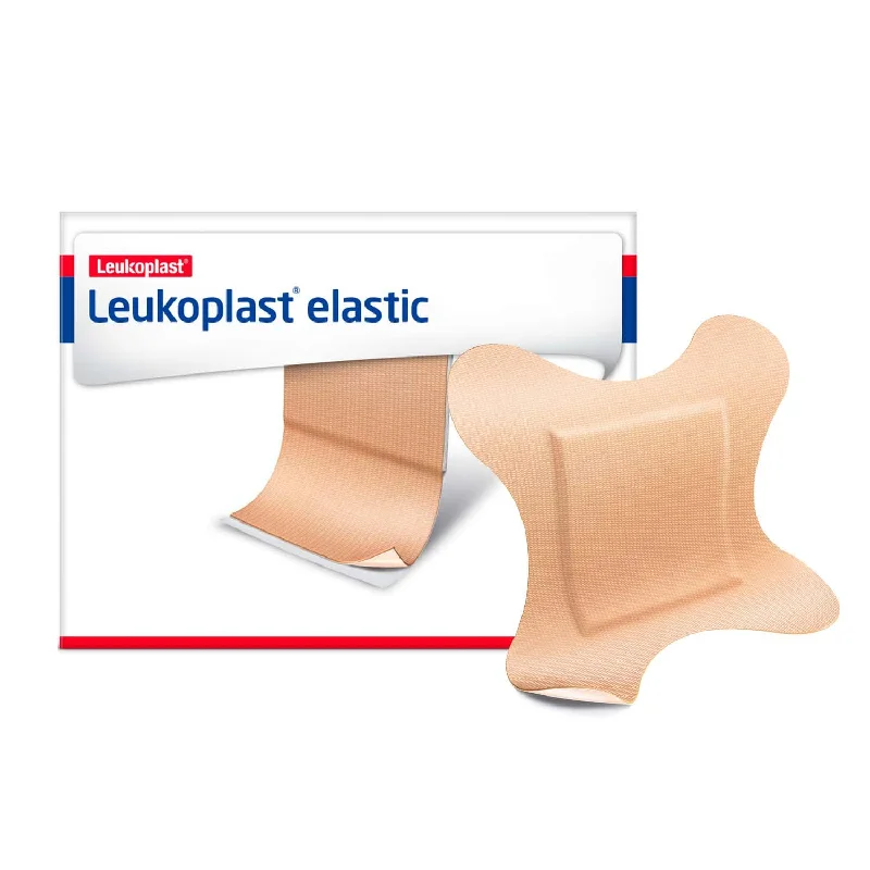 Leukoplast Elastic Fabric Adhesive Latex Free Bandages 4-Wing 3" x 3" (12 Boxes/ 50 in Box)