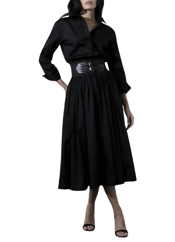 Briar Midi Dress In Black