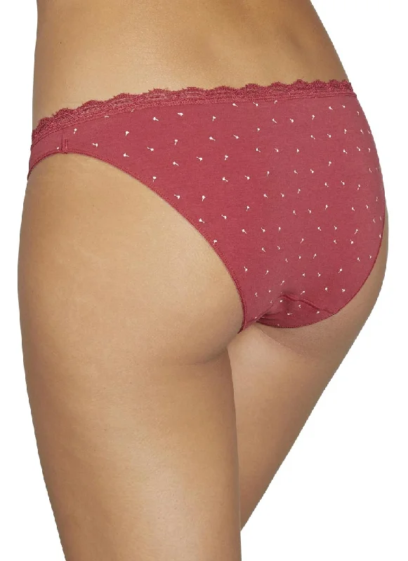 Ysabel Mora Patterned / Plain Cotton Mini Briefs 2 pair pack 19135