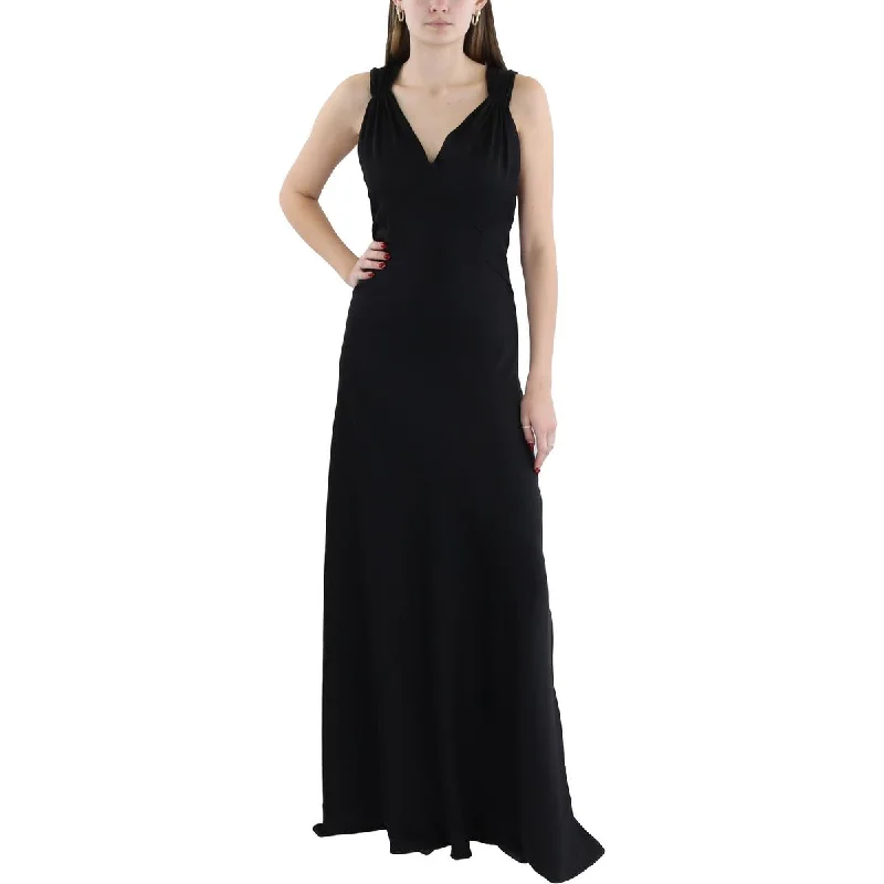 Bias Womens Charmeuse Drape Evening Dress