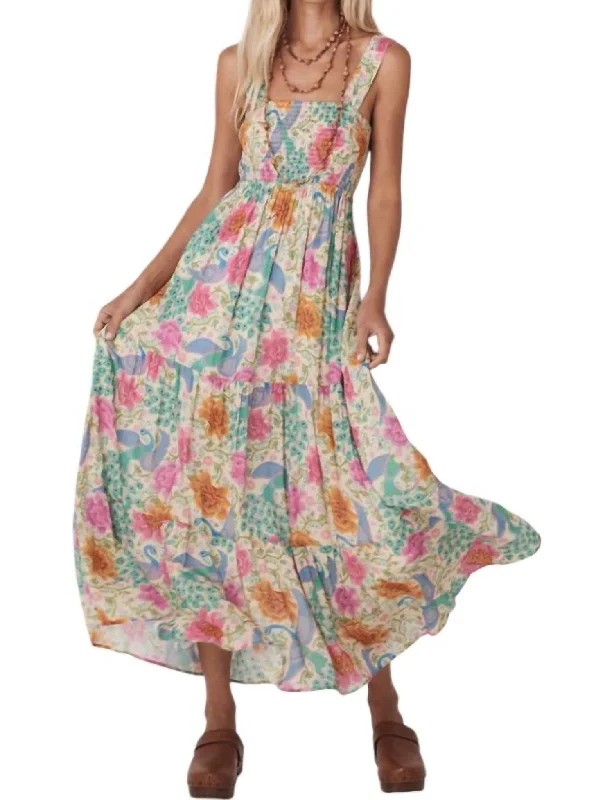 Boheme Strappy Maxi Dress In Spring