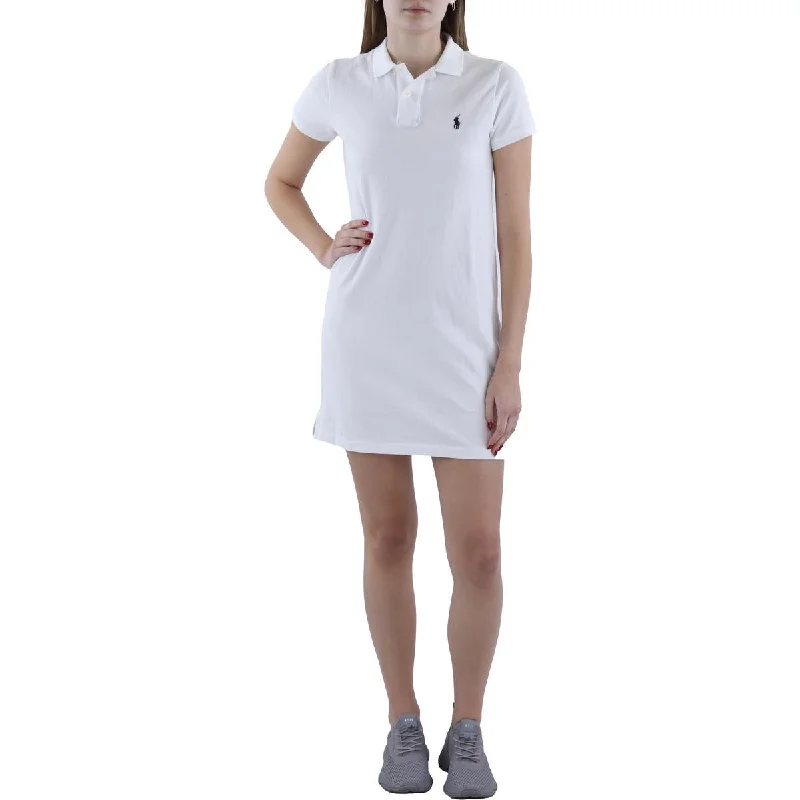 Womens Pique Mini Shirtdress