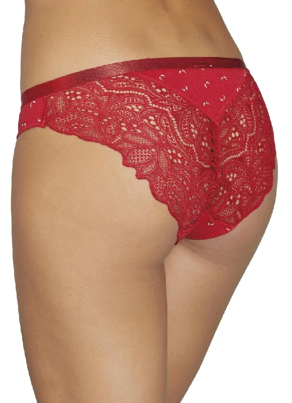 Ysabel Mora Patterned and Lace Cotton Mini Briefs 1 pair pack 19156