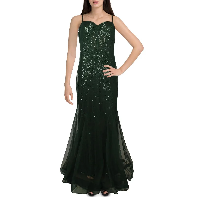 Womens Sequined Long Evening Dress