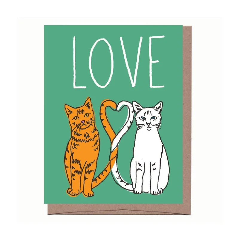 Heart Cats Greeting Card from La Familia Green