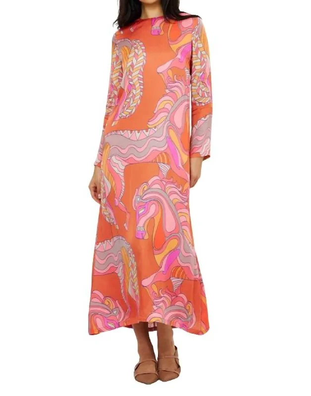 Arabia Maxi Dress In Orange