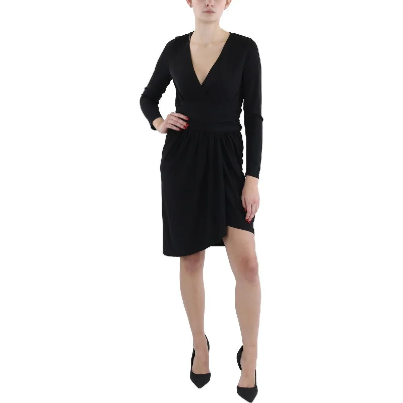 Womens Ruched Polyester Cocktail And Party Dress