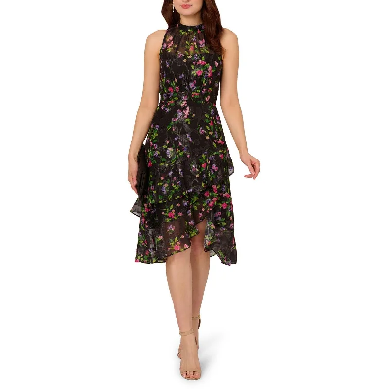 Womens Jacquard Chiffon Cocktail And Party Dress