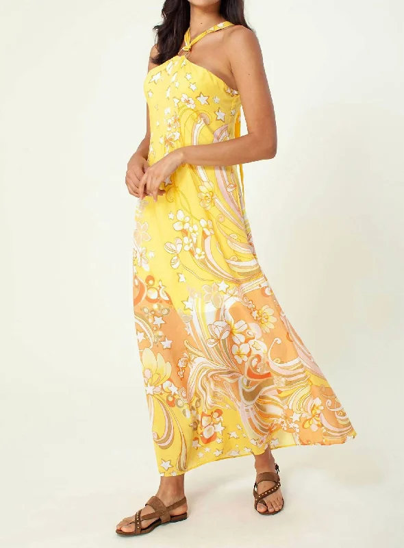 Lyzz Maxi Dress In Gold