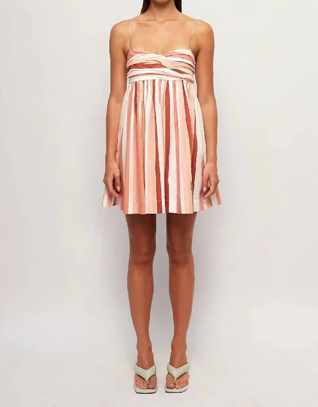 Pleated Mini Dress In Gelato