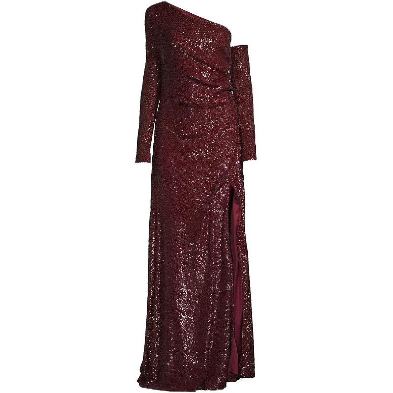 Womens Mesh Sequined Evening Dress