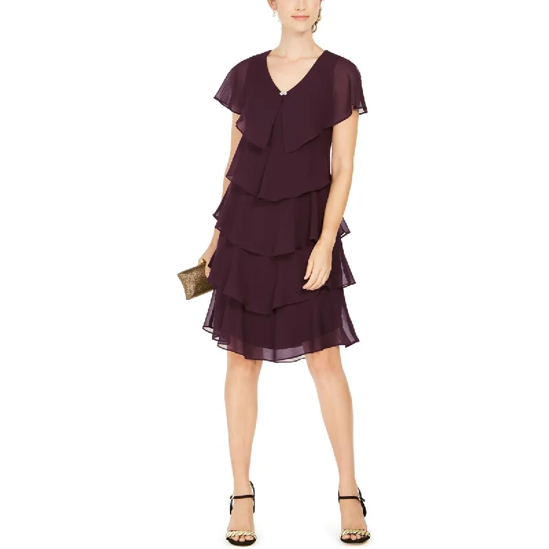 Womens Party Crepe Cocktail Dress