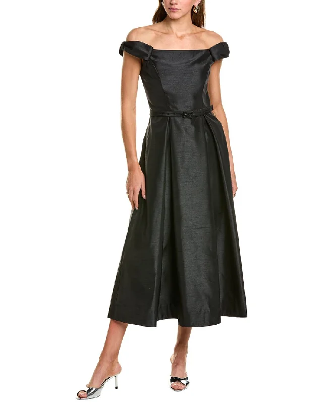 Nicholas Kaden Bow Off-Shoulder Midi Dress