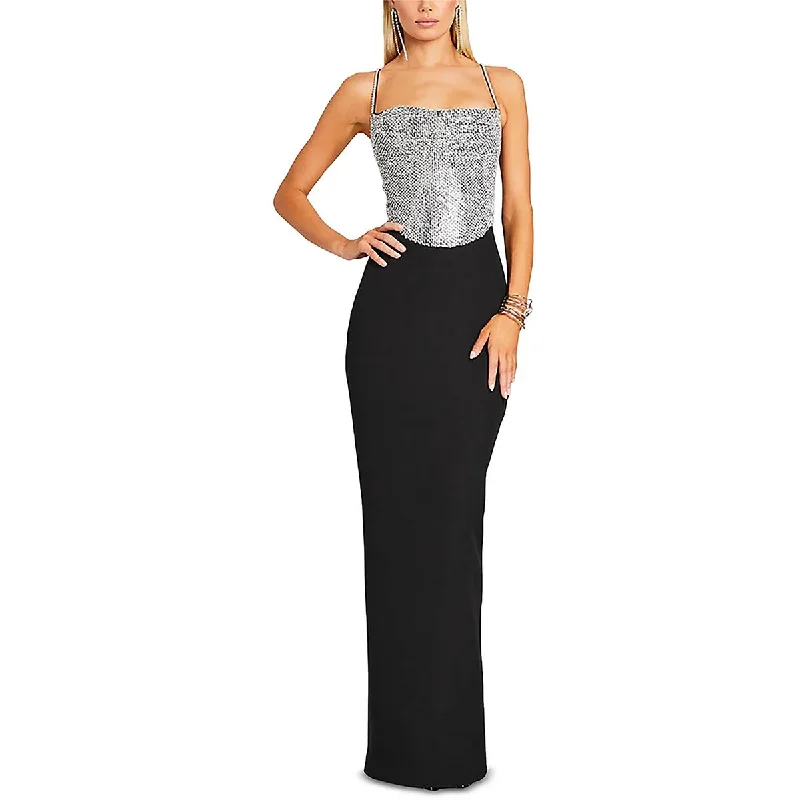 Womens Embellished Maxi Bodycon Dress