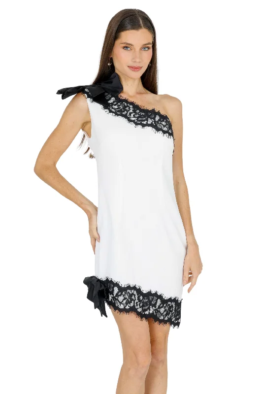 Zeena One Shoulder Lace Mini Dress