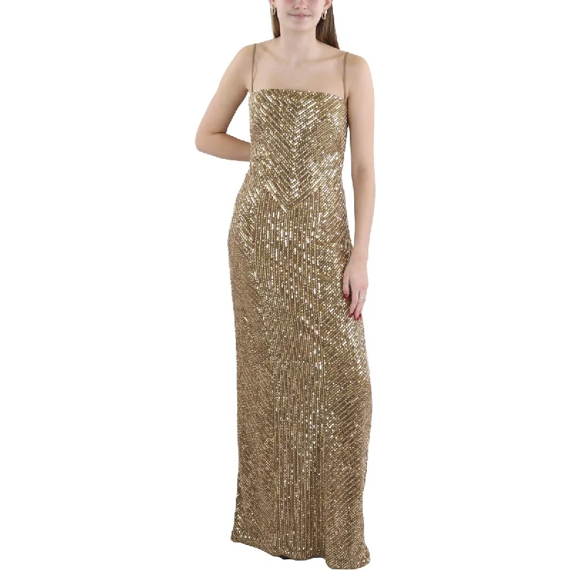 Womens Sequined Long Evening Dress