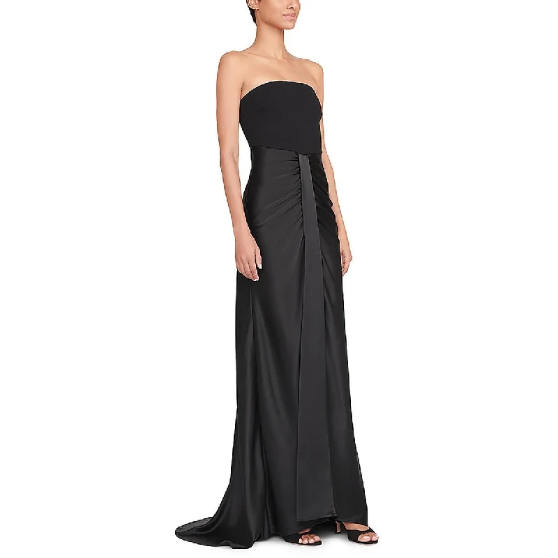 Womens Maxi Strapless Evening Dress