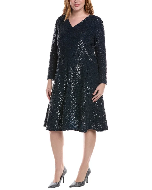 Michael Kors Collection Sequin Flare Midi Dress