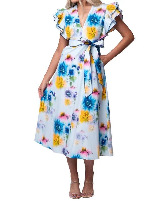 Meghan Midi Dress In Sky