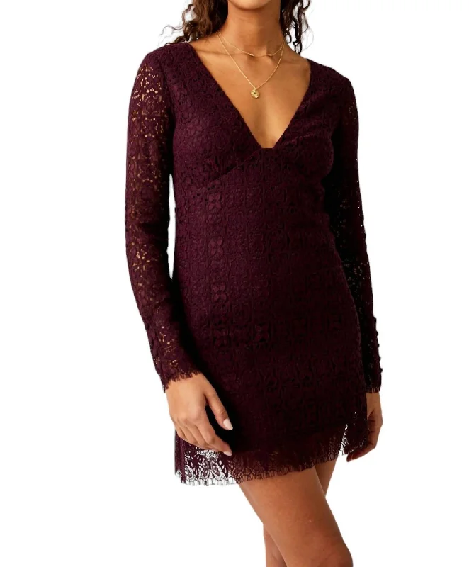 Honey Honey Mini Dress In Potent Purple