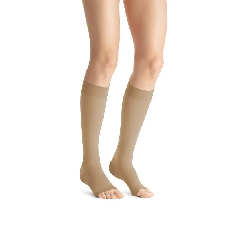 JOBST Opaque Compression Stockings, 30-40 mmHg, Knee High, SoftFit Band, Open Toe