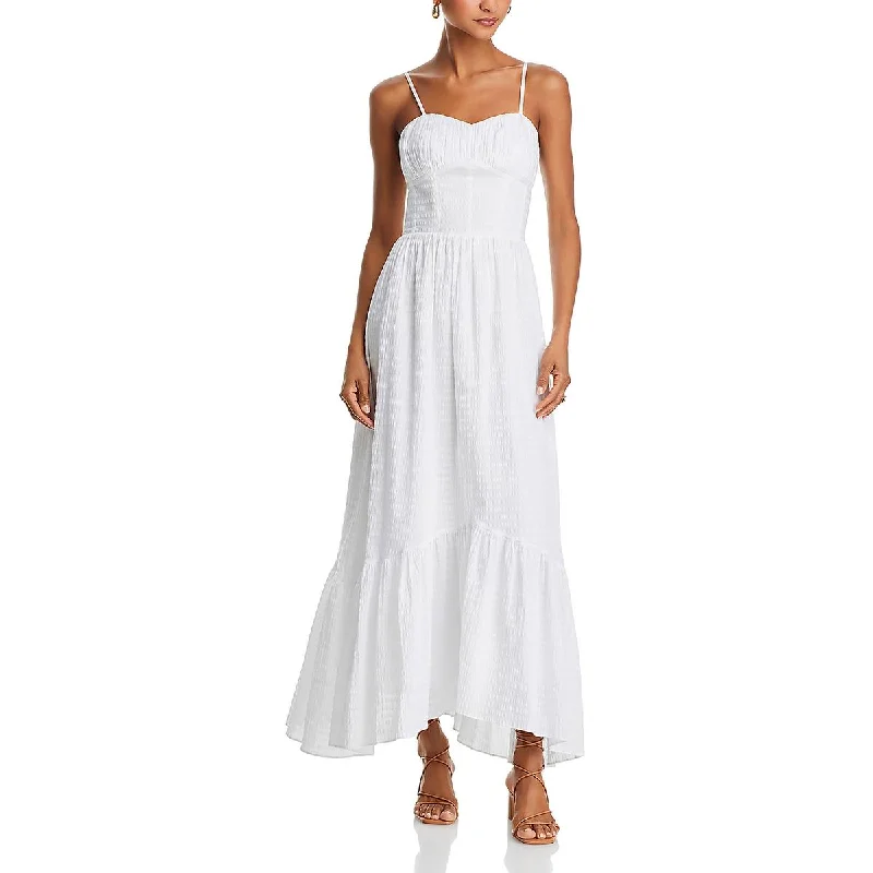 Laylah Womens Textured Corset Seamed Maxi Dress